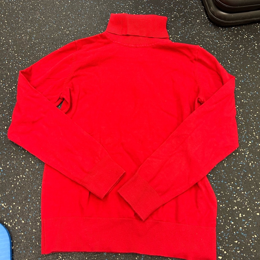 Andrew Marc Bold Red Turtleneck Sweater